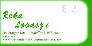 reka lovaszi business card